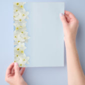 White narcissus border blank flyer (Hand)