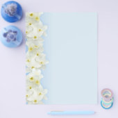 White narcissus border blank flyer (Enkel)