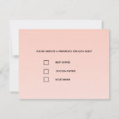 White Narcissus on Abriot Pink RSVP and Menu (Achterkant)