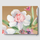 White Narcissus on Champagne Floral Wedding Gastenboek (Achterkant)