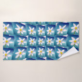 White Narcissus Pattern Badhanddoek (Badhanddoek)
