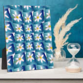 White Narcissus Pattern Fotoplaat (Zijkant)