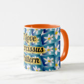 White Narcissus Pattern Mok (Voorkant rechts)