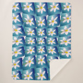 White Narcissus Pattern Sherpa Deken (Voorkant)