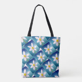 White Narcissus Pattern Tote Bag (Achterkant)