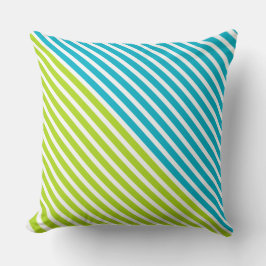 White Narrow Stripes + uw achtergrondkleur en idee Kussen