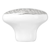 White Nautical Anchor Design with Rope Keramische Knop (Zijkant)