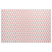 White Nautical Red Anchors Pattern Stof (Yard (91,4 cm))