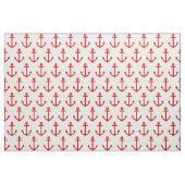 White Nautical Red Anchors Pattern Stof (Fat Quarter)
