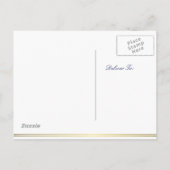 White Nautical Wedding Save the Date Briefkaarten (Achterkant)