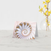 White Nautilus Cute Abstract Seashell Art Kaart (Gele Bloem)