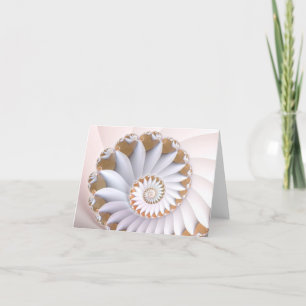 White Nautilus Cute Abstract Seashell Art Kaart