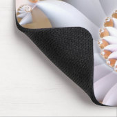 White Nautilus Cute Abstract Seashell Art Muismat (Hoek)