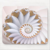 White Nautilus Cute Abstract Seashell Art Muismat (Voorkant)
