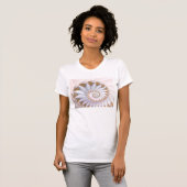 White Nautilus Cute Abstract Seashell Art T-shirt (Voorkant volledig)