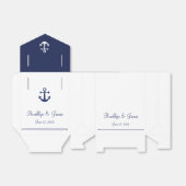 White Navy Blue Nautical Wedding Favor Boxes Tent Bedankdoosjes (Uitgevouwen)