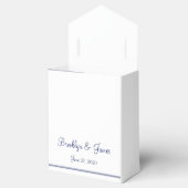 White Navy Blue Nautical Wedding Favor Boxes Tent Bedankdoosjes (Geopend)