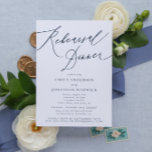 White Navy Blue Wedding Rehearsal Dinner Kaart<br><div class="desc">White and Navy Blue Wedding Rehearsal Dinner Invitation *DEEL VAN EEN COLLECTIE</div>