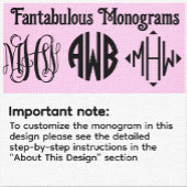 White Navy Circle Monogram Font Chevron DIY BG Bedankkaart