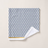 WHITE NAVY GEOMETRIC CIRCLS BATHROOM TOWEL SET BAD HANDDOEK (Wasdoekje)