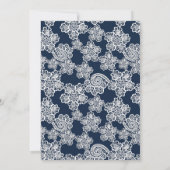 WHITE NAVY LACE GOLD TRIM ELEGANT BIRTHDAY white Kaart (Achterkant)