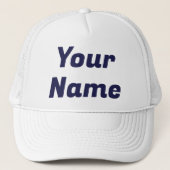 White & Navy  Trucker Pet (Voorkant)