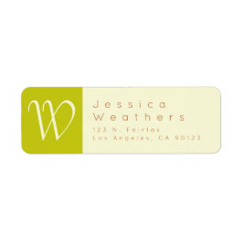 White Nectar, Sandy Oranje & Limoen Return-adres Etiket