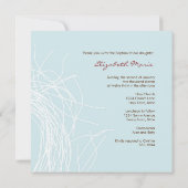 White Nest Double Sided Invitation Kaart (Achterkant)