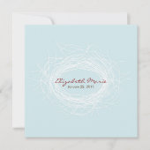 White Nest Double Sided Invitation Kaart (Voorkant)