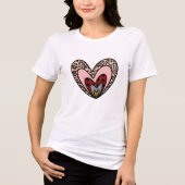 White Nested Hearts T-Shirt – Valentine Tee (Voorkant)