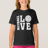 White Netball Love, Netball T-shirt (Voorkant)