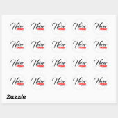White NEVER FORSAKEN Scriptdragers Christelijk Ronde Sticker (Vel)