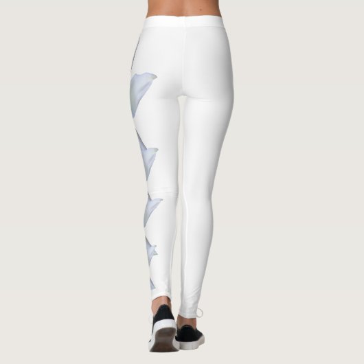 White New Mexico State Flower Yucca Leggings (Achterkant)