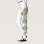 White New Mexico State Flower Yucca Leggings (Links)