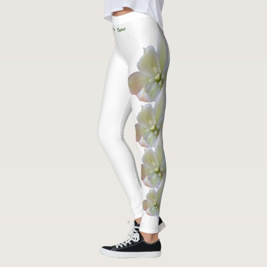 White New Mexico State Flower Yucca Leggings (Links)