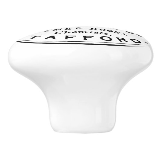 White New  Pure Olive Oil Soap and Bathroom Keramische Knop (Zijkant)