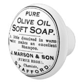 White New Pure Olive Oil Soap and Bathroom Keramische Knop (Rechts)