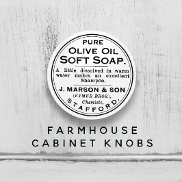 White New  Pure Olive Oil Soap and Bathroom Keramische Knop
