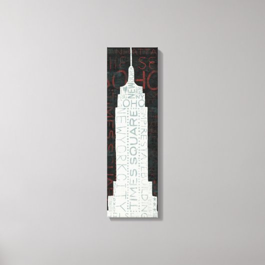 White New York Times Square Canvas Afdruk (Voorkant)