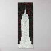 White New York Times Square Poster (Voorkant)