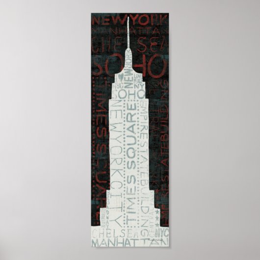 White New York Times Square Poster (Voorkant)
