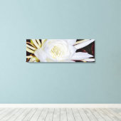 White Night Blooming Flower Canvas Afdruk (Insitu (Houten vloer))