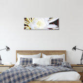 White Night Blooming Flower Canvas Afdruk (Insitu (Slaapkamer))