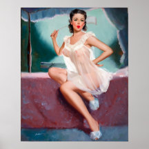 White Nighty Pin Up