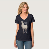 White No Drama Llama T-shirt (Voorkant volledig)