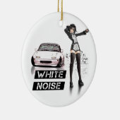 White Noise MX5 Miata Keramisch Ornament (Rechts)