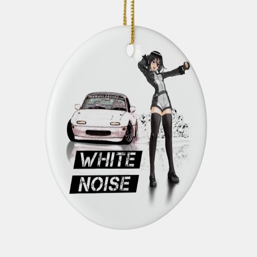 White Noise MX5 Miata Keramisch Ornament (Rechts)