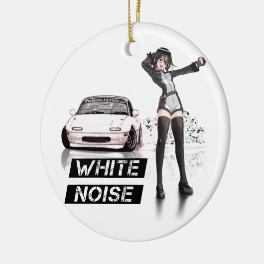 White Noise MX5 Miata Keramisch Ornament (Links)