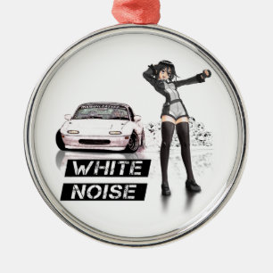 White Noise MX5 Miata Metalen Ornament