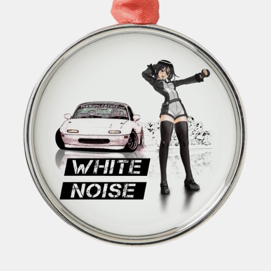 White Noise MX5 Miata Metalen Ornament (Voorkant)
